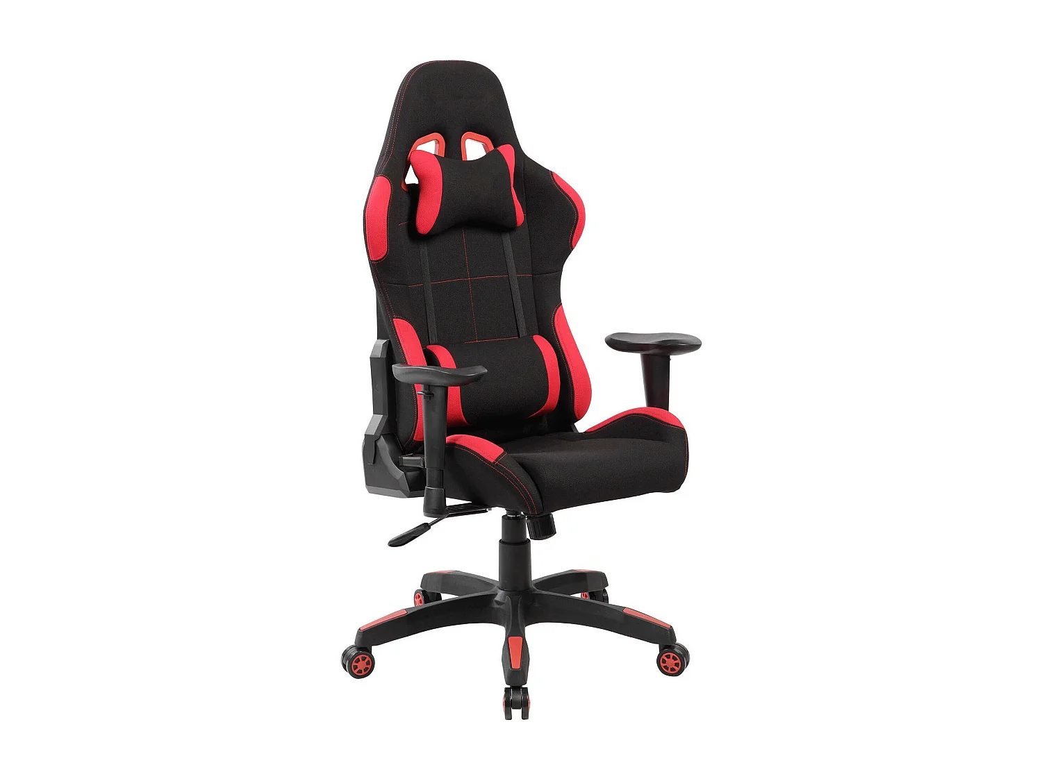 Daren gamingstoel, Gamefauteuil voor volwassenen, Bureaustoel, 57x72h124/134 cm, Zwart en Rood
