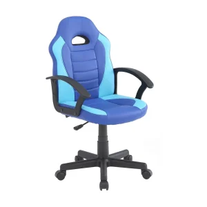 Dfaraon gamingstoel, Gamefauteuil voor jongens, Bureaustoel, 56x55h89/100 cm, Blauw en Lichtblauw Dfaraon gamingstoel, Gamefauteuil voor jongens, Bureaustoel, 56x55h89/100 cm, Blauw en Lichtblauw