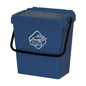 Foscas afvalbak, inhoud 34 l, gemaakt in Italië, 40x31x39h cm blauw, afvalcontainer, een prullenbak