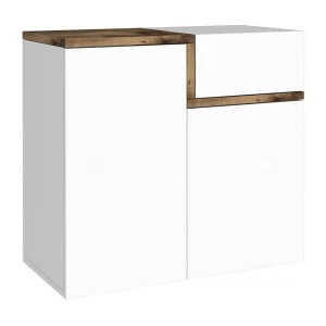 Dmaric schoenenrek, multifunctionele kast met 2 deuren en 1 klepdeur, schoenenrek voor entree, 100% Made in Italy, 80x40h80 cm, glanzend wit en esdoorn Dmaric schoenenrek, multifunctionele kast met 2 deuren en 1 klepdeur, schoenenrek voor entree, 100% Made in Italy, 80x40h80 cm, glanzend wit en esdoorn