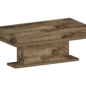 Dcampores Salontafel, Woonkamer Salontafel, MeubelsLaag opbergrek, Salontafel, 100x55h42 cm, Esdoorn met LED licht