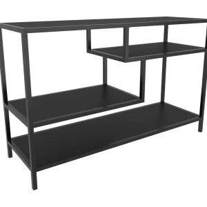 Dplizzar tv-standaard, woonkamermeubel, lage tv-meubel, wandstandaard, 120x39h75 cm, antraciet en zwart