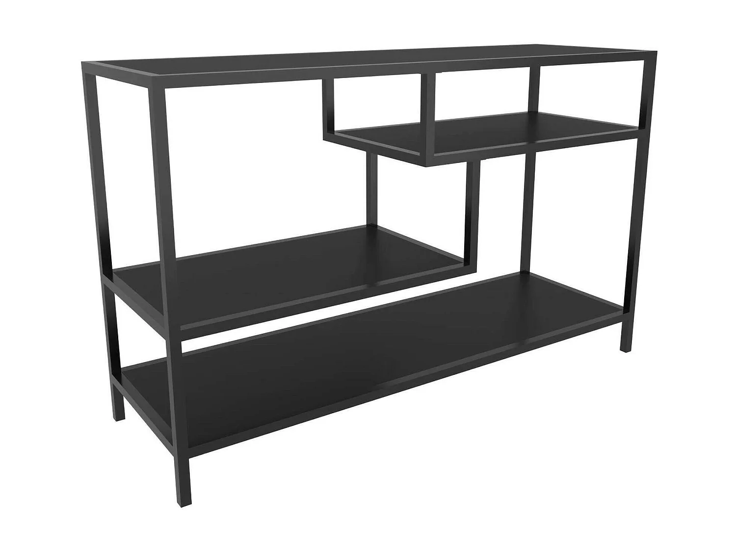 Dplizzar tv-standaard, woonkamermeubel, lage tv-meubel, wandstandaard, 120x39h75 cm, antraciet en zwart