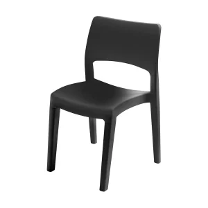 Dametran buitenstoel, Stoel voor eettafel, Buitenfauteuil, Tuinstoel, 100% Made in Italy, 50x51h82 Cm, Antraciet Dametran buitenstoel, Stoel voor eettafel, Buitenfauteuil, Tuinstoel, 100% Made in Italy, 50x51h82 Cm, Antraciet
