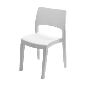 Dametran buitenstoel, Stoel voor eettafel, Buitenfauteuil, Tuinstoel, 100% Made in Italy, 50x51h82 Cm, Wit Dametran buitenstoel, Stoel voor eettafel, Buitenfauteuil, Tuinstoel, 100% Made in Italy, 50x51h82 Cm, Wit