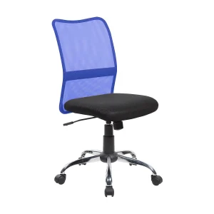 Dana bureaustoel, Mesh bureaustoel, Ergonomische bureaustoel, 57x46h90/100 cm, Zwart en Blauw Dana bureaustoel, Mesh bureaustoel, Ergonomische bureaustoel, 57x46h90/100 cm, Zwart en Blauw