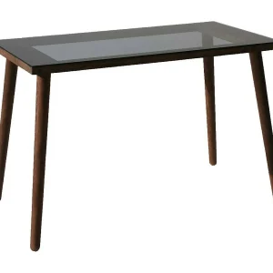 Dlojacon Bureau, Multifunctioneel Bureau, PC Houder Bureau Tafel, Werkblad, 110x60h73 cm, Walnoot