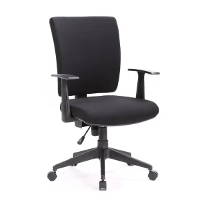 Dlom bureaustoel, Executive fauteuil met armleuningen, Ergonomische bureaustoel, 61x65h98/108 cm, Zwart Dlom bureaustoel, Executive fauteuil met armleuningen, Ergonomische bureaustoel, 61x65h98/108 cm, Zwart