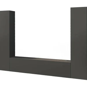 Ddurmis wandsysteem, 3-deurs tv-meubel woonkamerset, multifunctioneel woonkamermeubilair, 100% Made in Italy, 260x30h180 cm, antraciet Ddurmis wandsysteem, 3-deurs tv-meubel woonkamerset, multifunctioneel woonkamermeubilair, 100% Made in Italy, 260x30h180 cm, antraciet