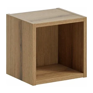 Cube opbergvak voor de badkamer VANO – Open – Eikenhout kleur – L26 × B27 × H21 cm – Om op te hangen Cube opbergvak voor de badkamer VANO – Open – Eikenhout kleur – L26 × B27 × H21 cm – Om op te hangen