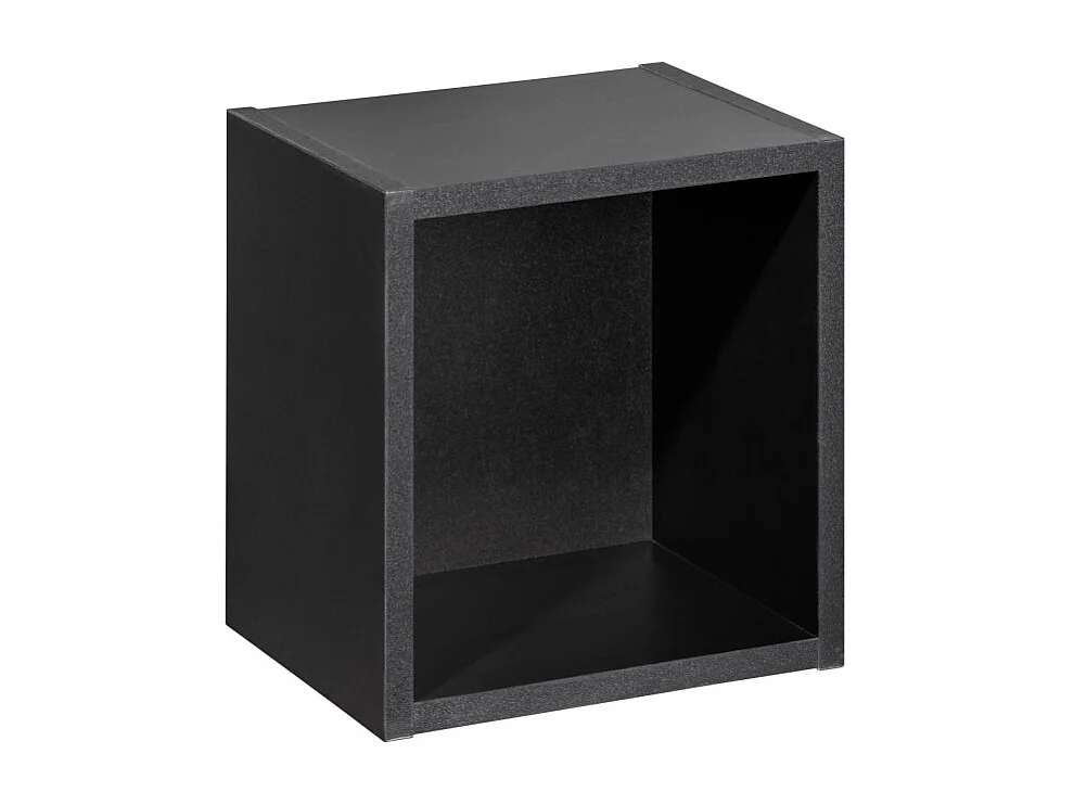 Cube opbergvak VANO - Matte zwarte afwerking - L26 × D21 × H27 cm - Om op te hangen - Compact formaat