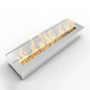 Brûleur de cheminée au bioéthanol biocheminée en acier inoxydable 4,5 lt 61X18XH9,5 cm Brûleur de cheminée au bioéthanol biocheminée en acier inoxydable 4,5 lt 61X18XH9,5 cm