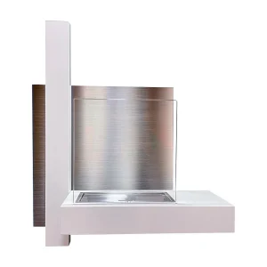 Cheminée murale au bioéthanol VIENNA Blanc L65 x H75 x P23