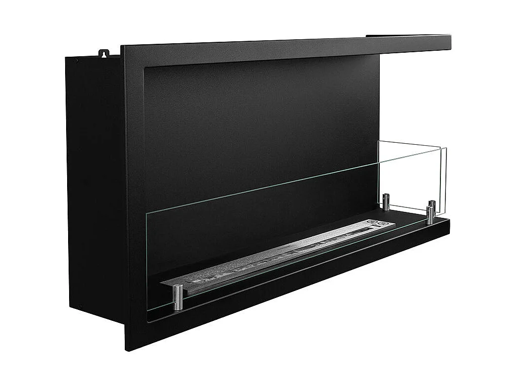 Cheminée bioéthanol encastrable d'angle biocheminée 90x45 SUTRI 90 DX