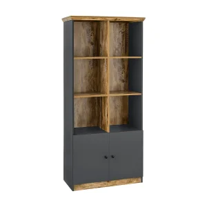 Castor Boekenkast 6 open Grijs/eiken Castor Boekenkast 6 open Grijs/eiken