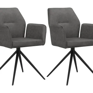 Capo Eetkamerstoel 2pk Antraciet Capo Eetkamerstoel 2pk Antraciet