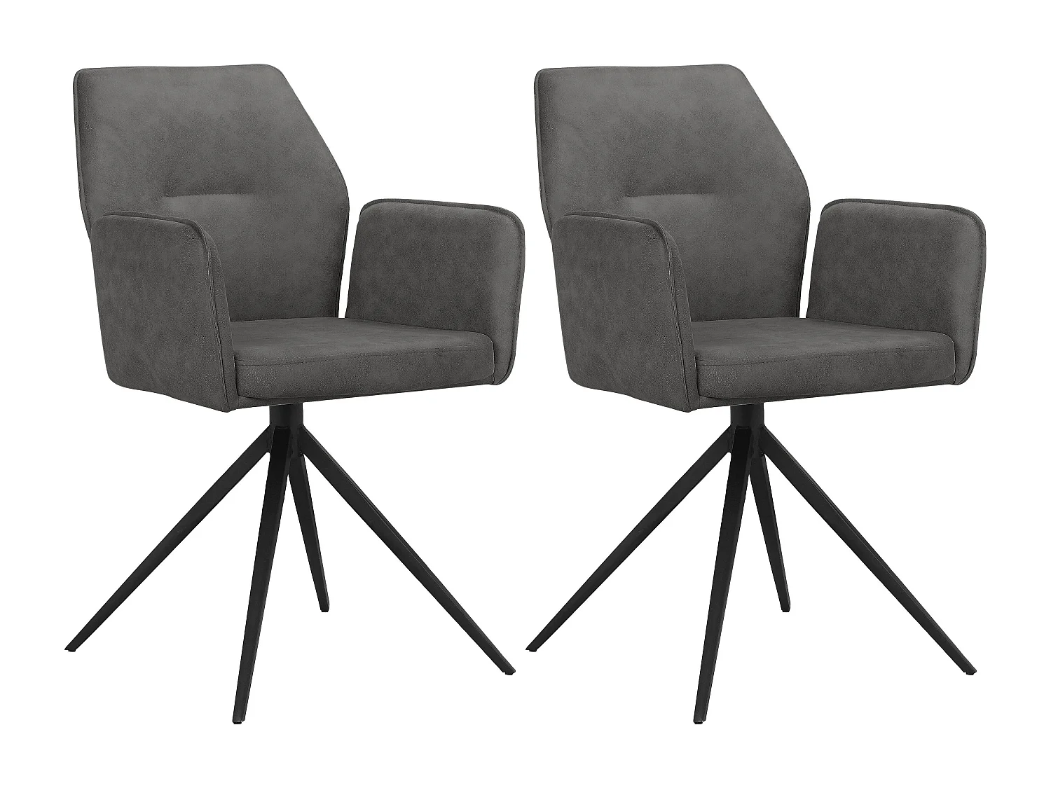 Capo Eetkamerstoel 2pk Antraciet
