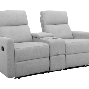 Daoulas dubbele relaxfauteuil lichtgrijs Belfast. Stof Daoulas dubbele relaxfauteuil lichtgrijs Belfast. Stof