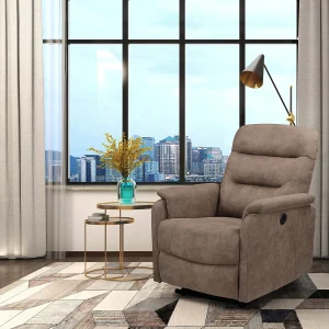 Coullon | Relaxfauteuil met elektrische functie Microfiber Taupe