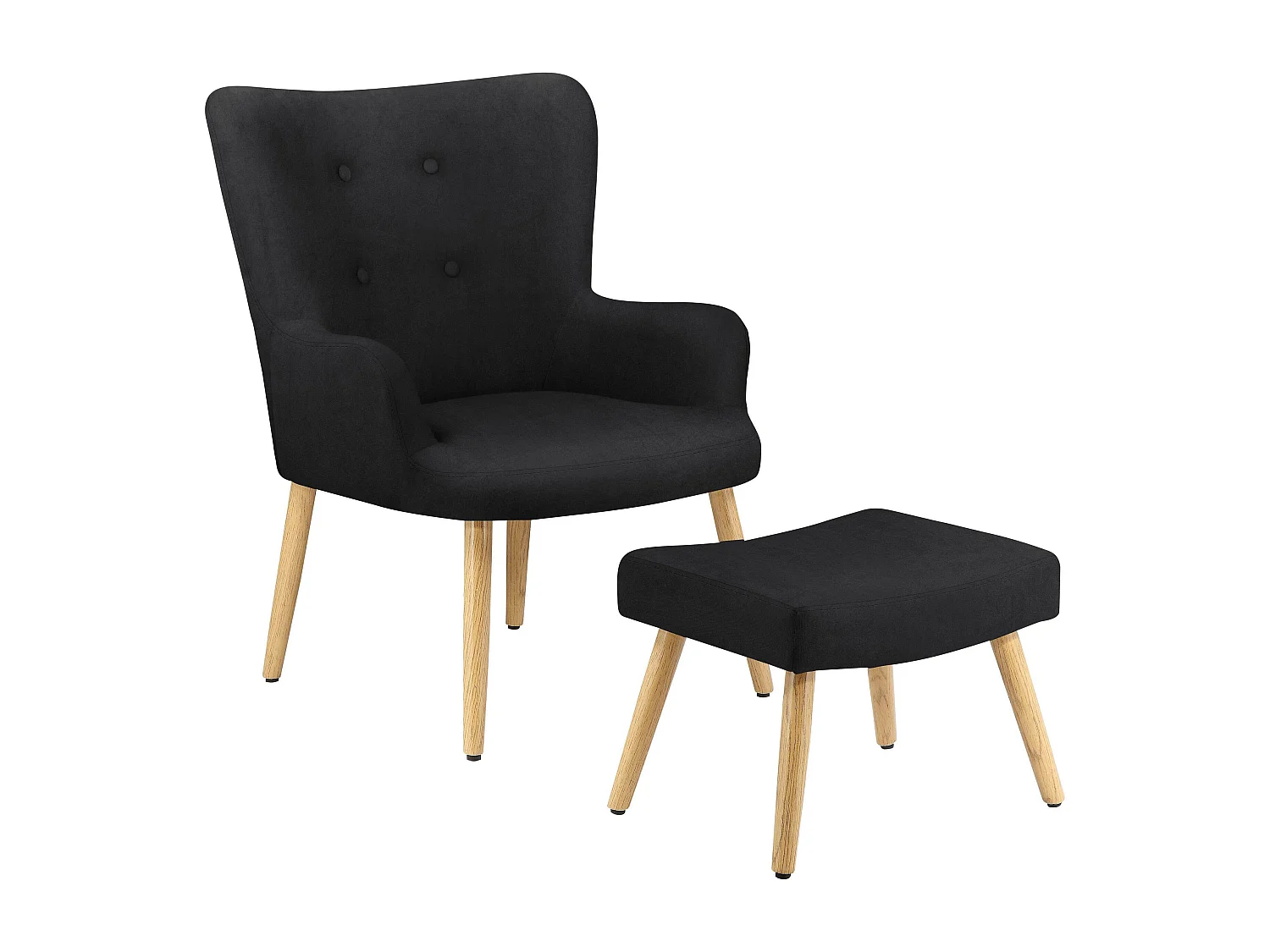 Coco Arm Chair Zwart Microfiber