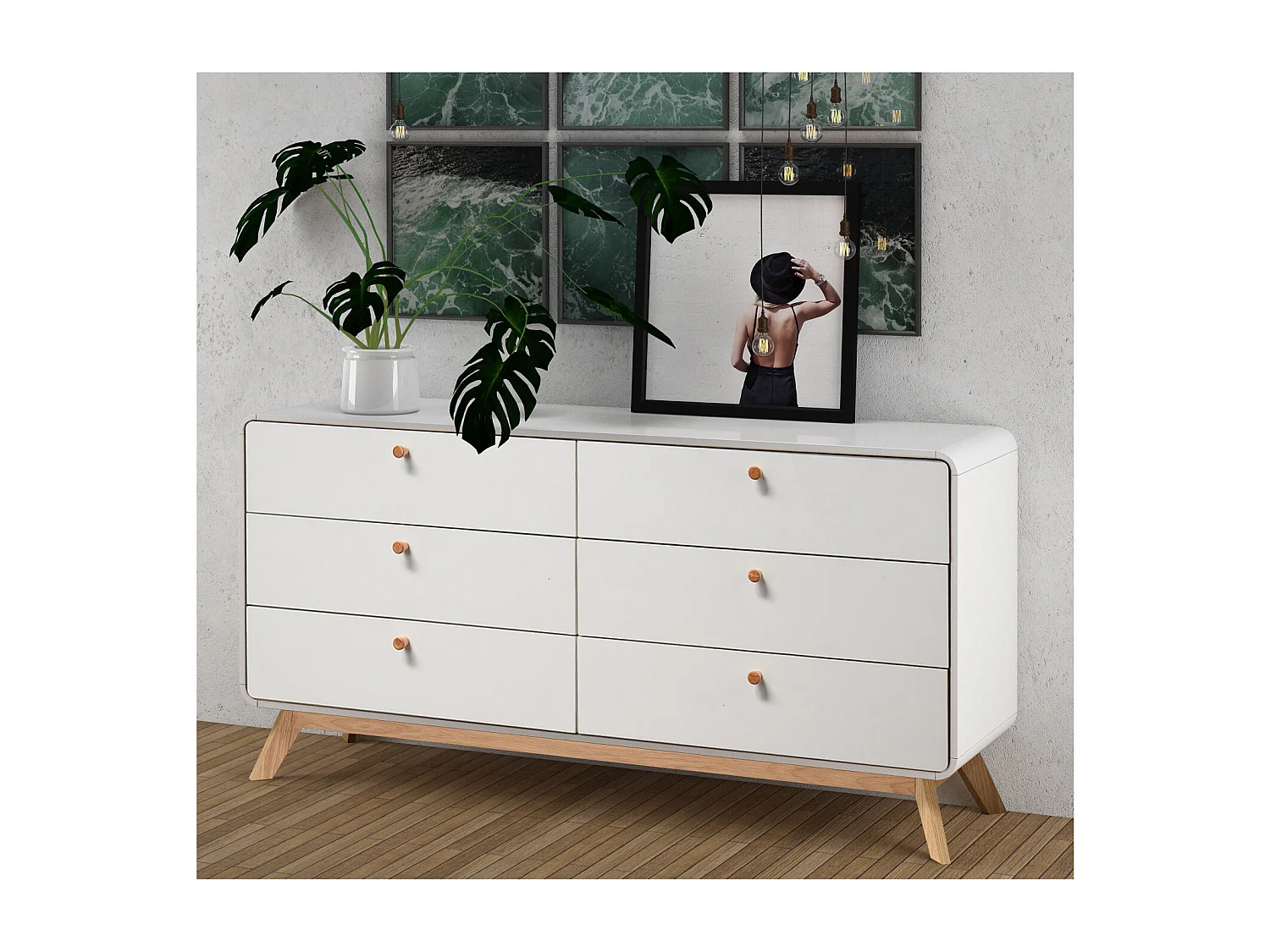 Commode 3+3 Lades WitWit