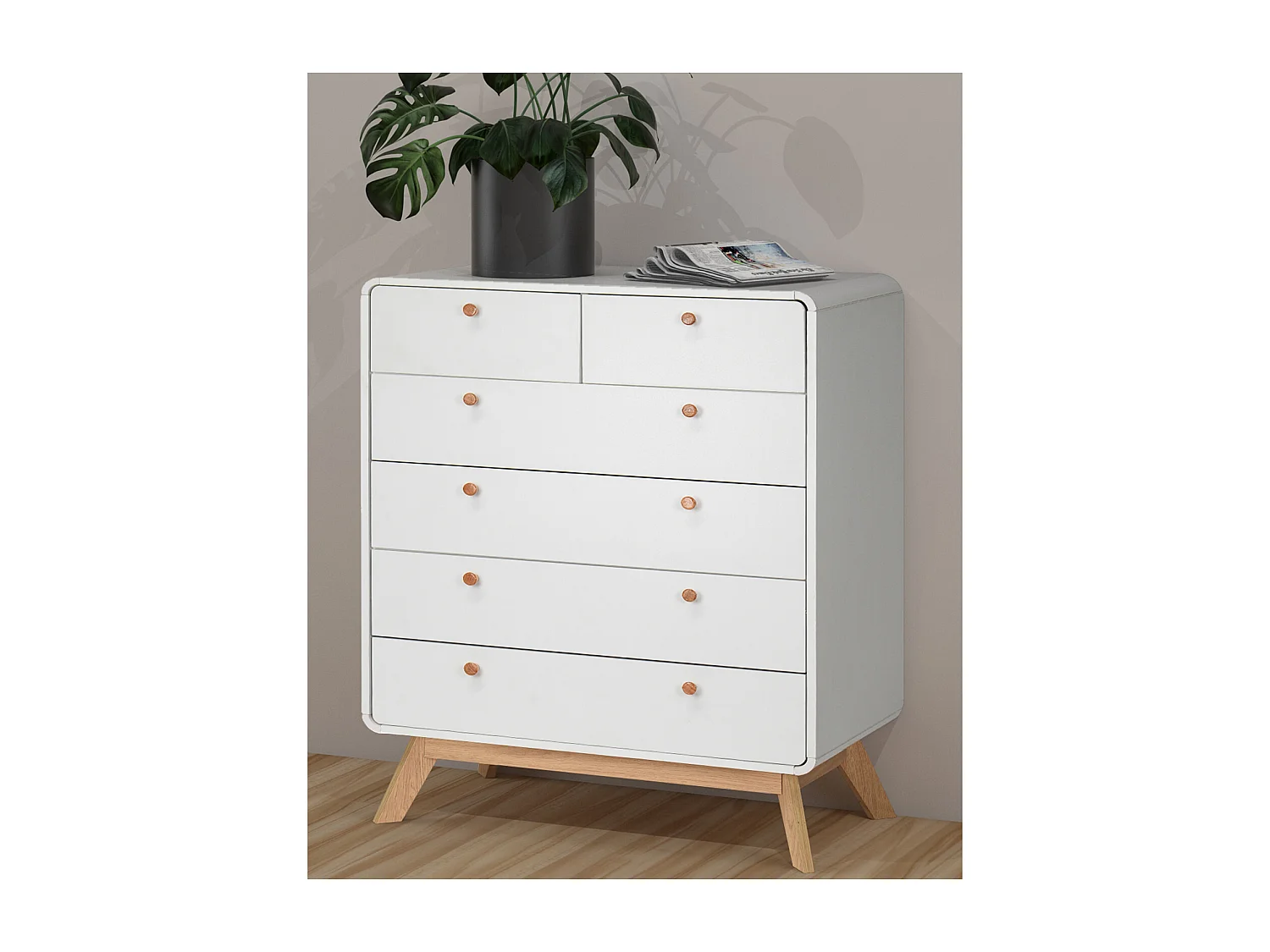 Cassie Commode 4+2 Deuren WitWit
