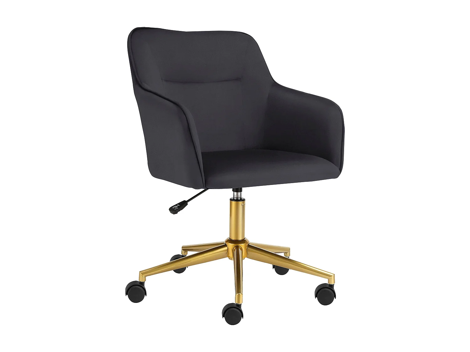 Caspar bureaustoel Grijs/Goud