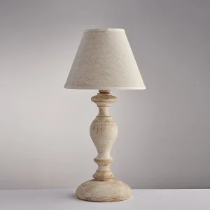 Cascina Lampe de table en bois blanc et gris tourterelle 1 abat-jour dm.20 H.39 d.20 BL265-LT-BT Cascina Lampe de table en bois blanc et gris tourterelle 1 abat-jour dm.20 H.39 d.20 BL265-LT-BT