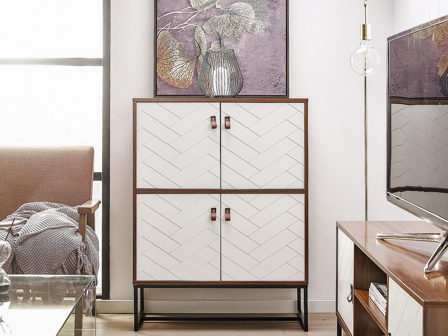 Kast NUEVA Donkerbruin/wit