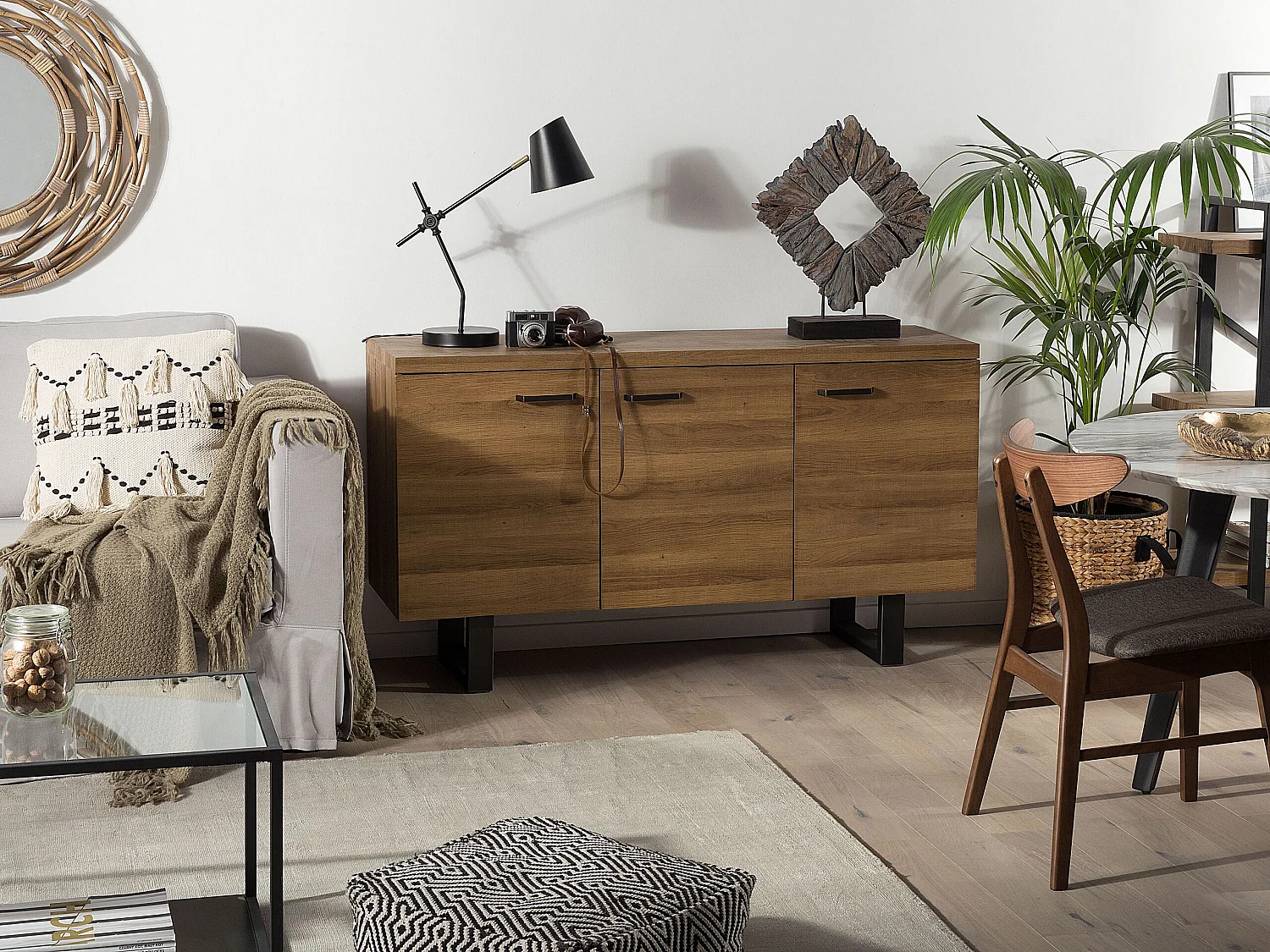 Kast TIMBER Donkerbruin