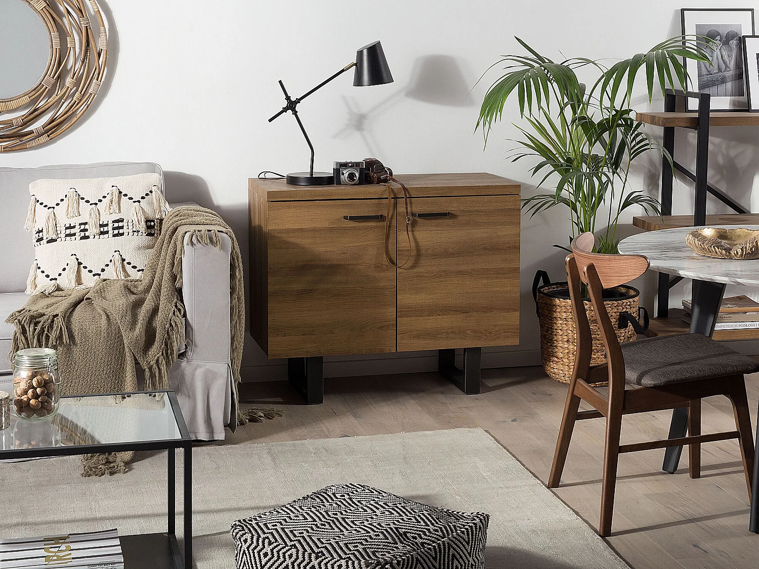 Kast TIMBER Donkerbruin