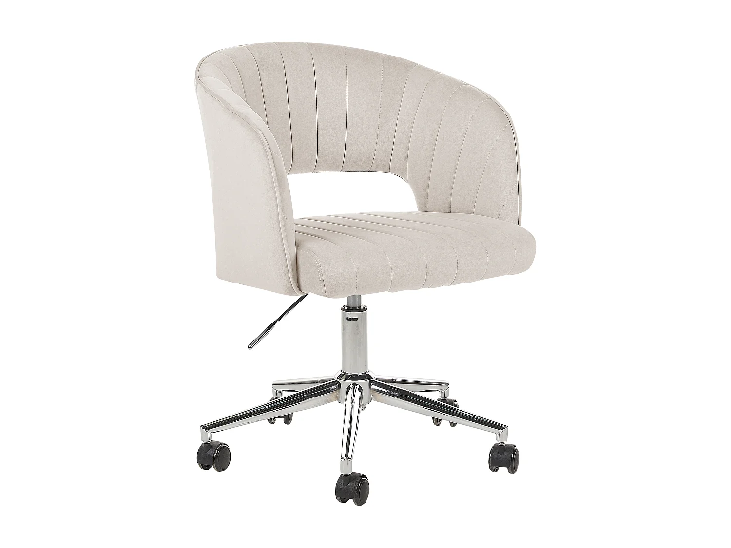 Bureaustoel Fluweel Lichtbeige KATONAH
