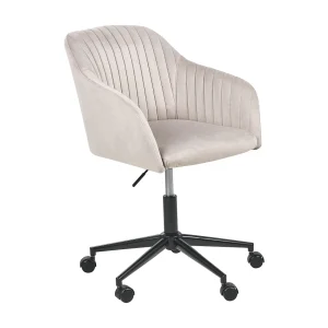 Bureaustoel Draaibaar VENICE Fluweel Taupe Bureaustoel Draaibaar VENICE Fluweel Taupe