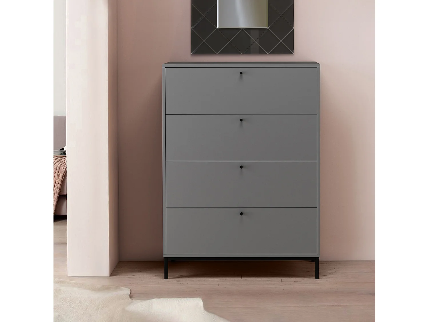 Commode 4 Laden Grijs