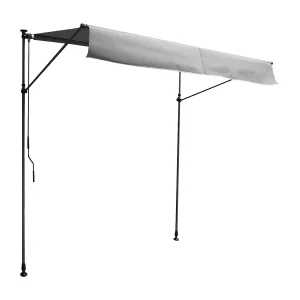 CHENE balkonluifel 2 × 1.2m – Grijs doek en grijs frame CHENE balkonluifel 2 × 1.2m – Grijs doek en grijs frame