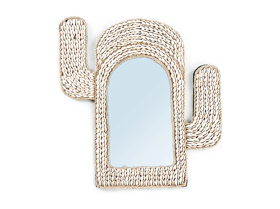 De Cactus Shell Spiegel - Wit