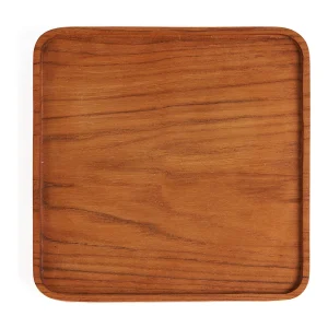 De Teak Vierkant Bord – Natural – S
