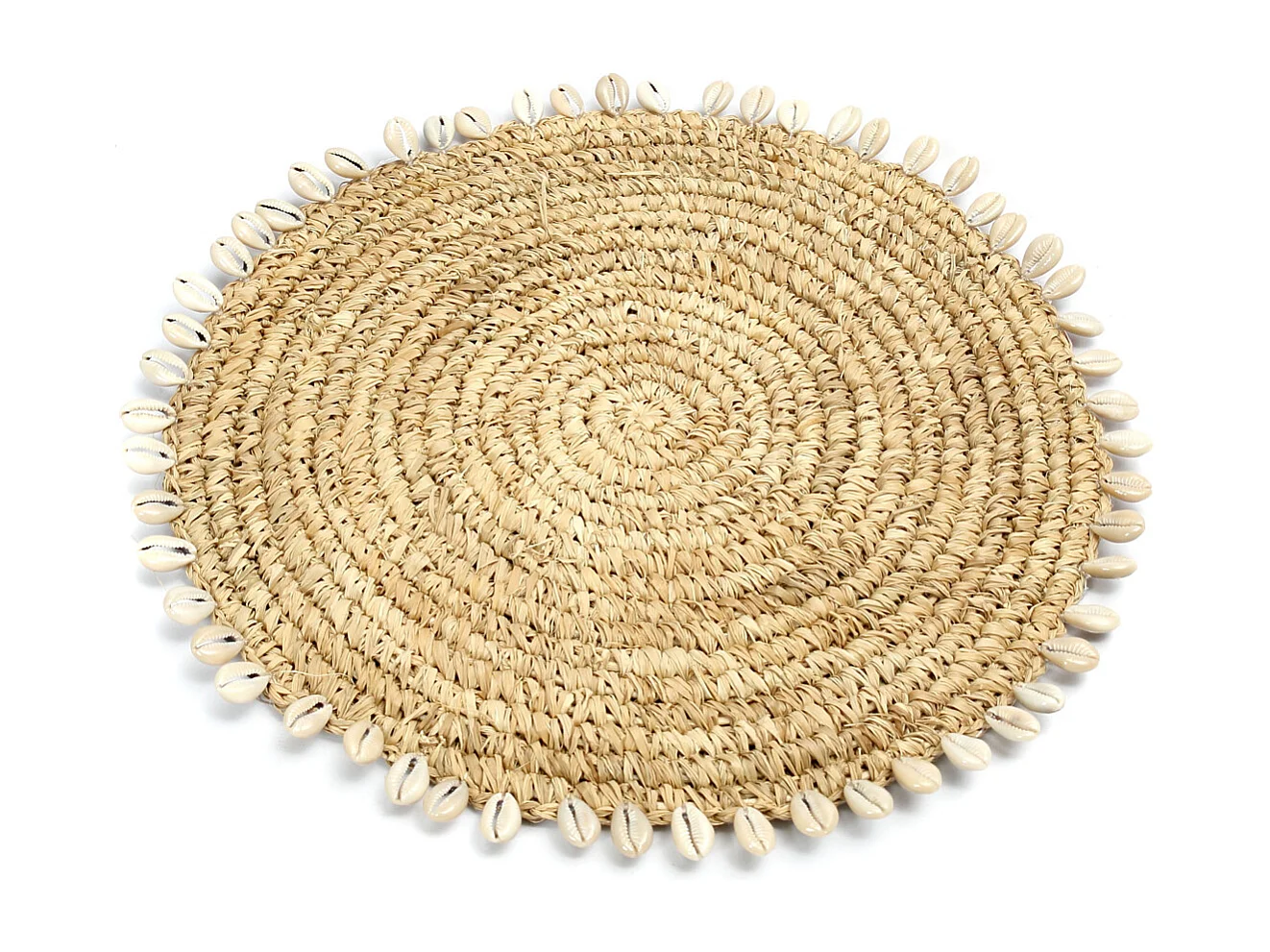 De Raffia Shell Placemat - Naturel
