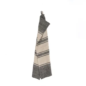 De Linen Smudge Keukendoek – Natuurlijk Zwart – 50×70