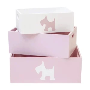 Dog set van 3 houten dozen 15x40x28/13x35x23/11x30x18cm Dog set van 3 houten dozen 15x40x28/13x35x23/11x30x18cm