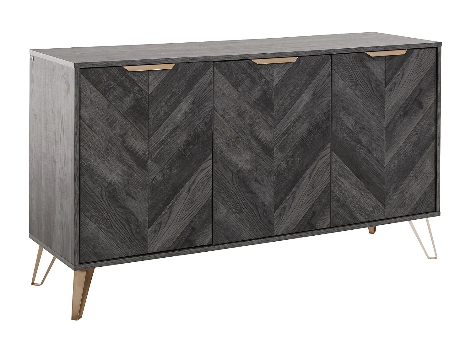 Donkerhouten dressoir 3 deuren