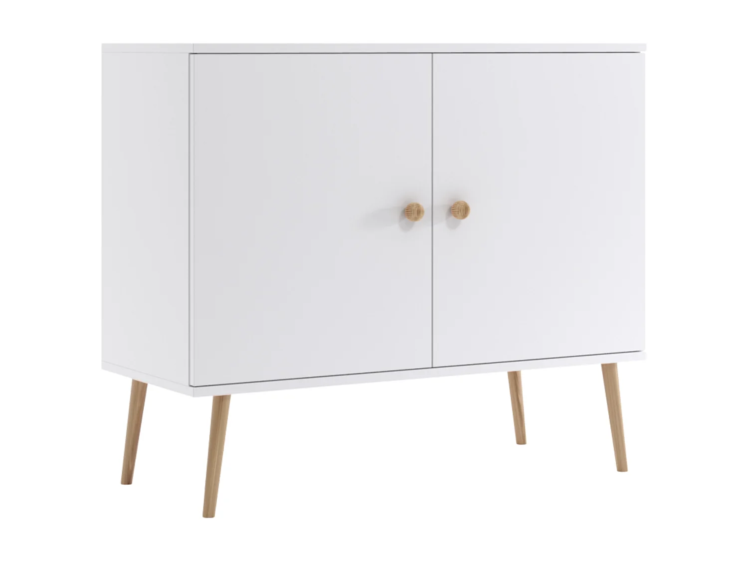 Commode NATURA 100 cm Mat Wit 2-deurs