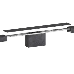 Dollocol Bank, Zitplaats voor eettafel, Enkele uitschuifbare bank, 290x25h45 cm, Leisteen Dollocol Bank, Zitplaats voor eettafel, Enkele uitschuifbare bank, 290x25h45 cm, Leisteen