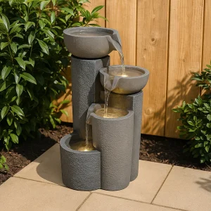 Cascade Buiten Waterornament Elektrisch Tuin Fontein LED Pomp Tranquil Tiers