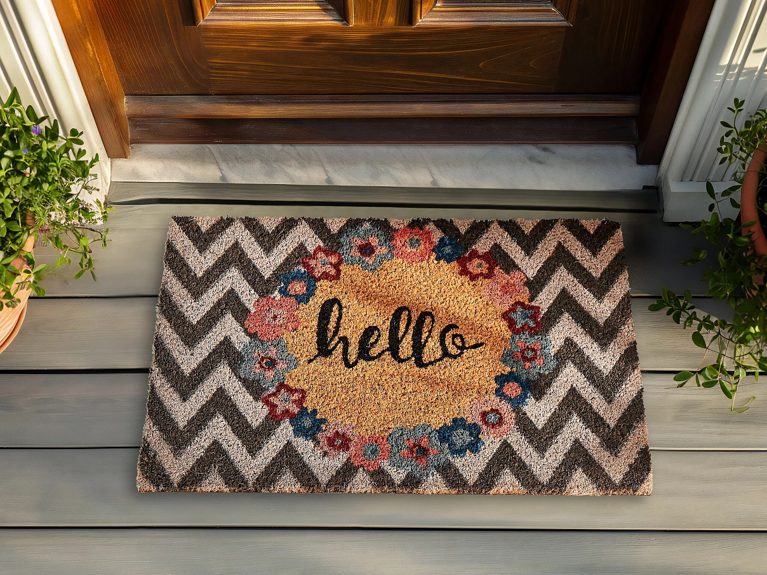 Deurmat TAHAN 40 x 60 cm Multicolor Kokos