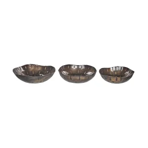 Decoratieve schaal set van 3 messing PINANG