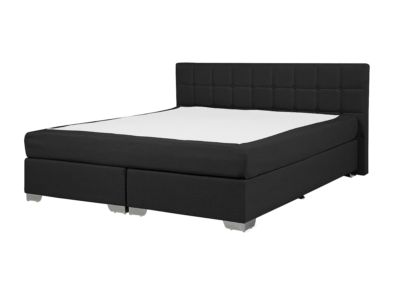 Boxspring stof zwart 160 x 200 cm ADMIRAL