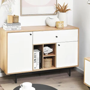 Dressoir met 2 deuren ITACA Bruin/wit Dressoir met 2 deuren ITACA Bruin/wit