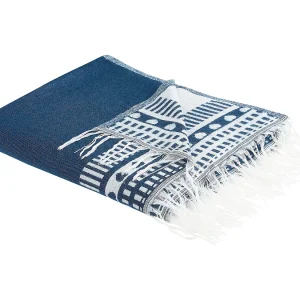 Deken blauw 130 x 170 cm TARLAY Deken blauw 130 x 170 cm TARLAY