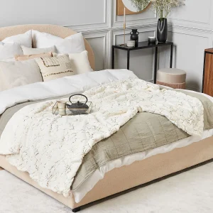 Plaid GODAVARI 130 x 180 cm Lichtbeige